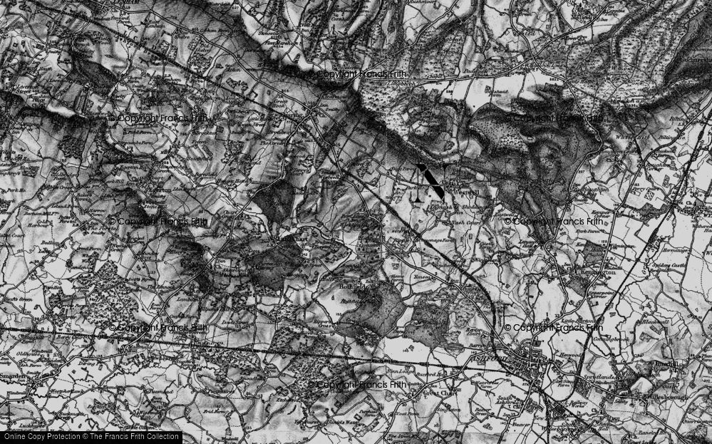 Old Map of Ram Lane, 1895 in 1895