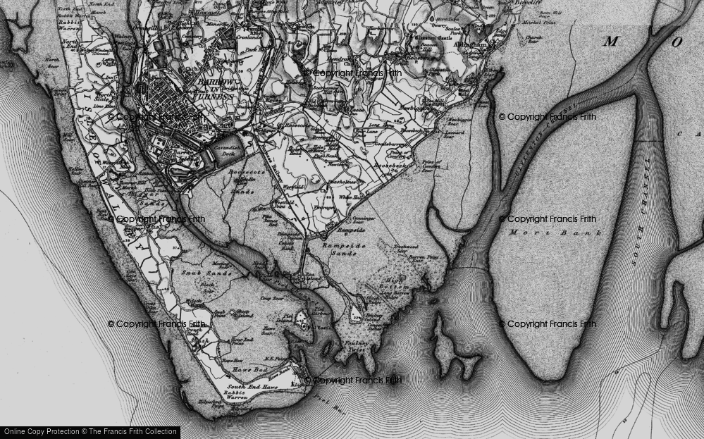 Old Map of Historic Map covering Barren Point Scar in 1897