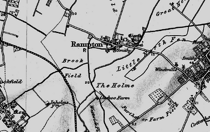 Old map of Belsars Field in 1898