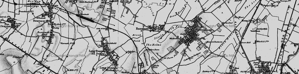 Old map of Rampton in 1898