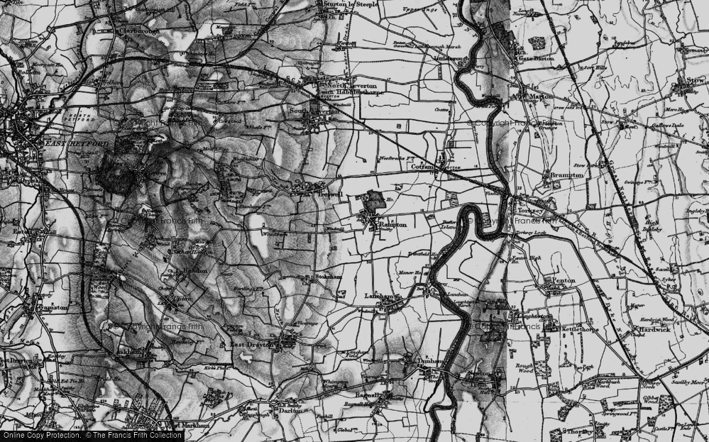Old Map of Rampton, 1899 in 1899