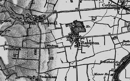 Old map of Rampton in 1899