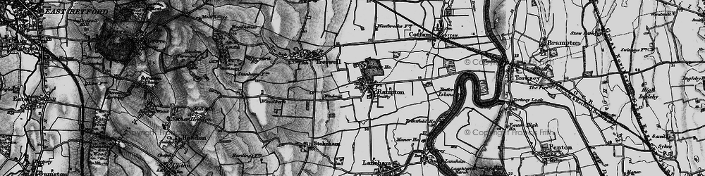 Old map of Rampton in 1899