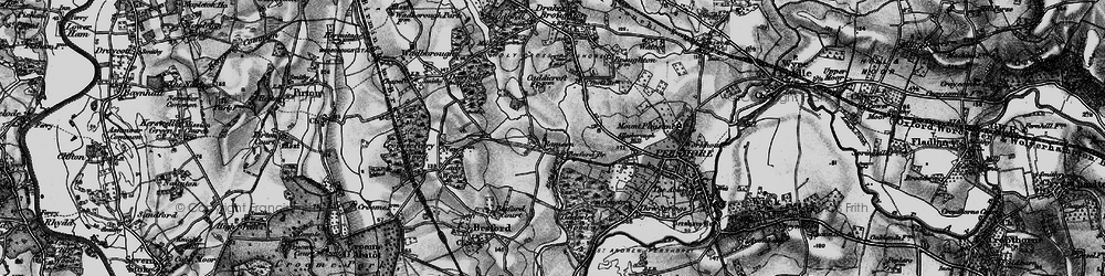 Old map of Allesborough Hill in 1898