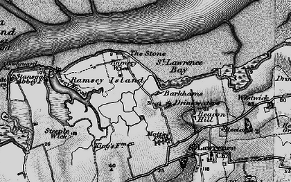 Old map of Ramsey Island in 1895
