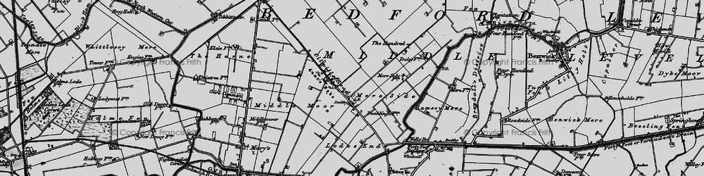 Old map of Ramsey Mereside in 1898