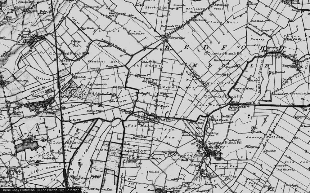 Old Map of Ramsey St Mary's, 1898 in 1898