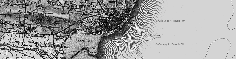 Old map of Ramsgate in 1895
