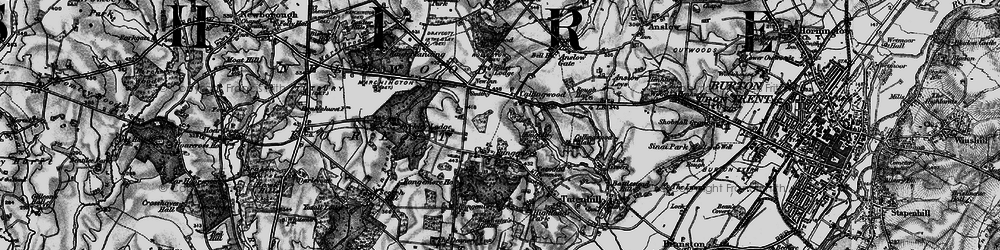 Old map of Lin Brook in 1898