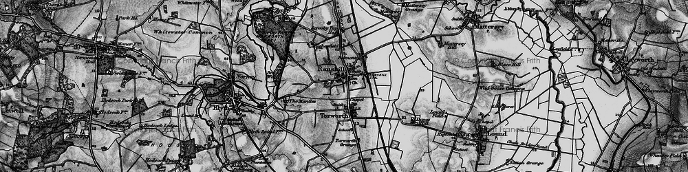 Old map of Scrooby Top in 1895
