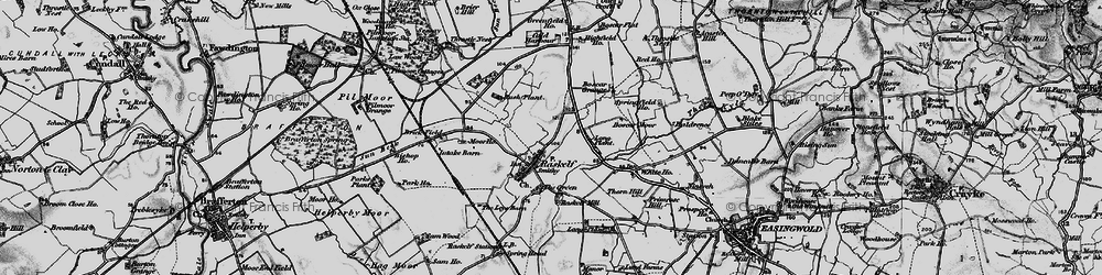 Old map of Baldrence in 1898
