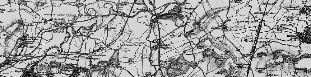 Old map of Ratcliffe on Soar in 1895