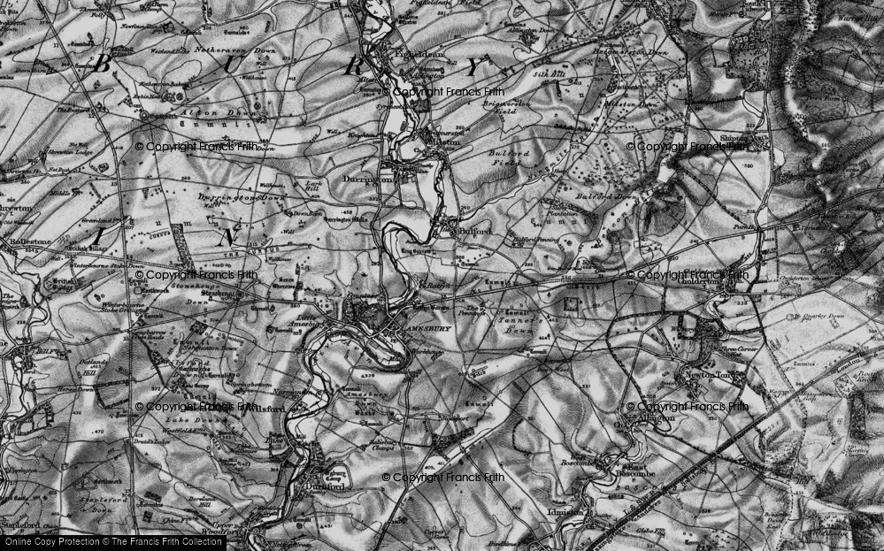 Old Map of Ratfyn, 1898 in 1898