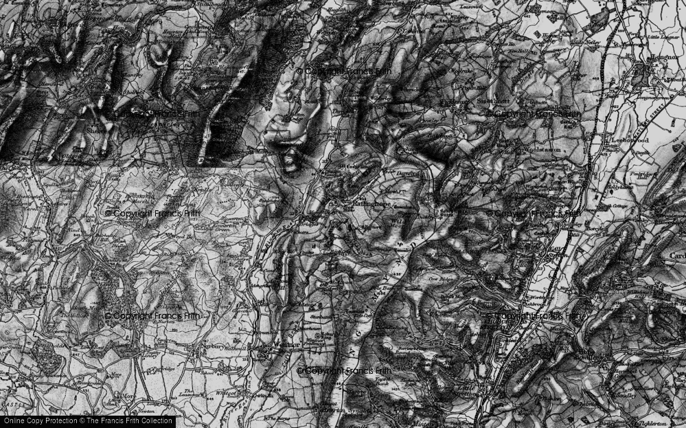 Old Map of Ratlinghope, 1899 in 1899