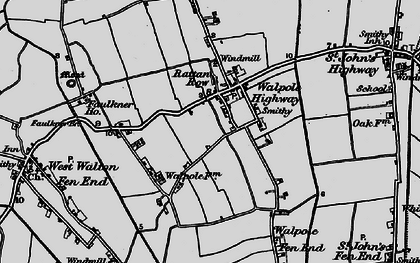 Old map of Ratten Row in 1893