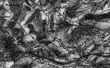 Old map of Rattery in 1898