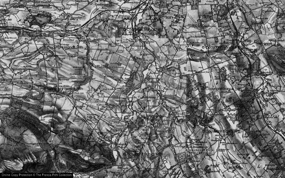 Old Map of Historic Map covering Breconhill in 1897