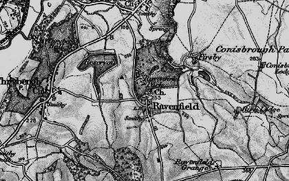 Old map of Ravenfield in 1896