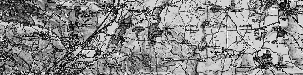Old map of Ravenfield in 1896