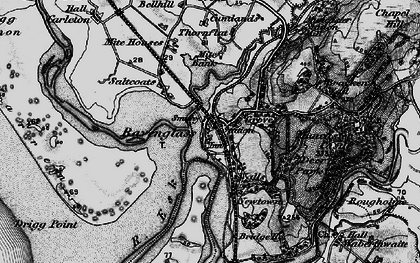 Old map of Ravenglass in 1897
