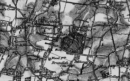 Old map of Raveningham in 1898