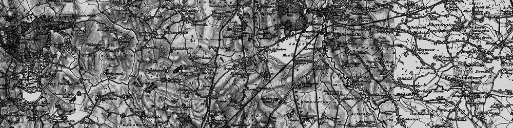 Old map of Baddiley Corner in 1897