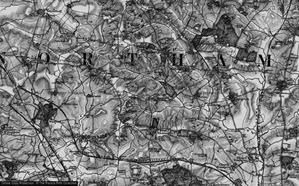 Old Map of Ravensthorpe, 1898 in 1898