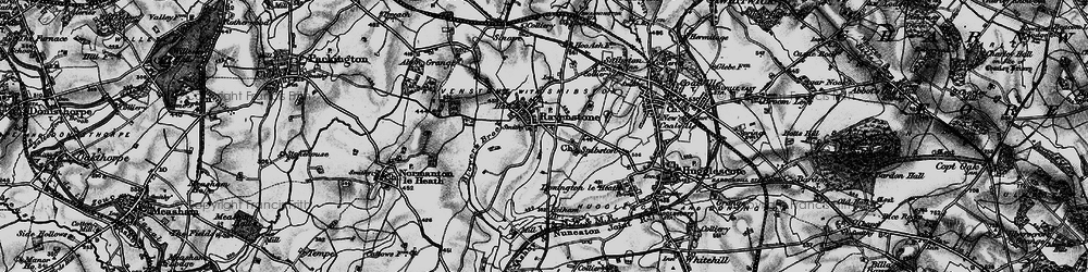 Old map of Ravenstone in 1895