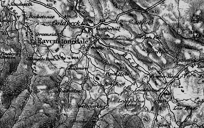 Old map of Ash Fell Edge in 1897