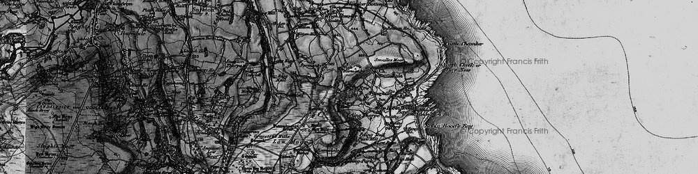 Old map of Latter Gate Hills in 1897