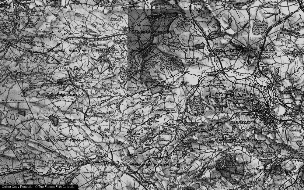 Old Map of Raw Green, 1896 in 1896