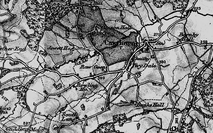 Old map of Raw Green in 1896