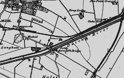 Old map of Rawcliffe Bridge in 1895