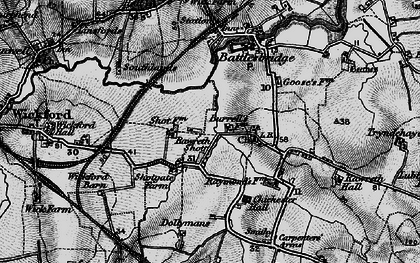 Old map of Rawreth Shot in 1896