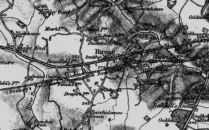 Old map of Rayne in 1896