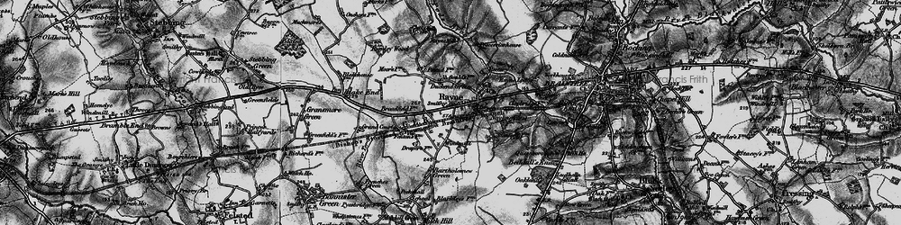Old map of Rayne in 1896