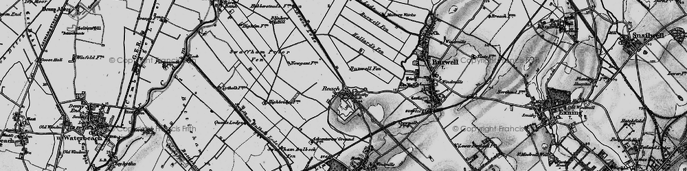 Old map of Reach in 1898