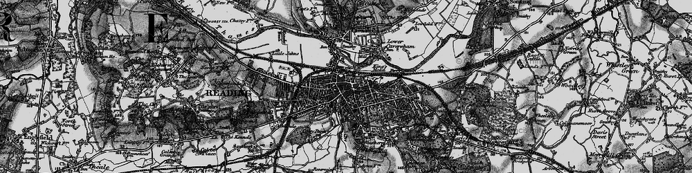 Old map of Reading in 1895