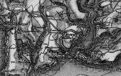 Old map of Lescrow in 1896
