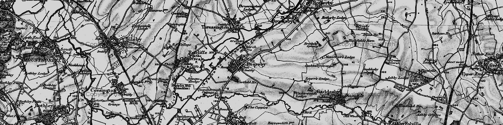 Old map of Rearsby in 1899