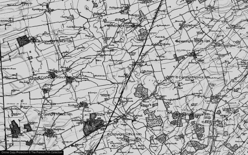 Old Map of Historic Map covering Swinthorpe in 1899