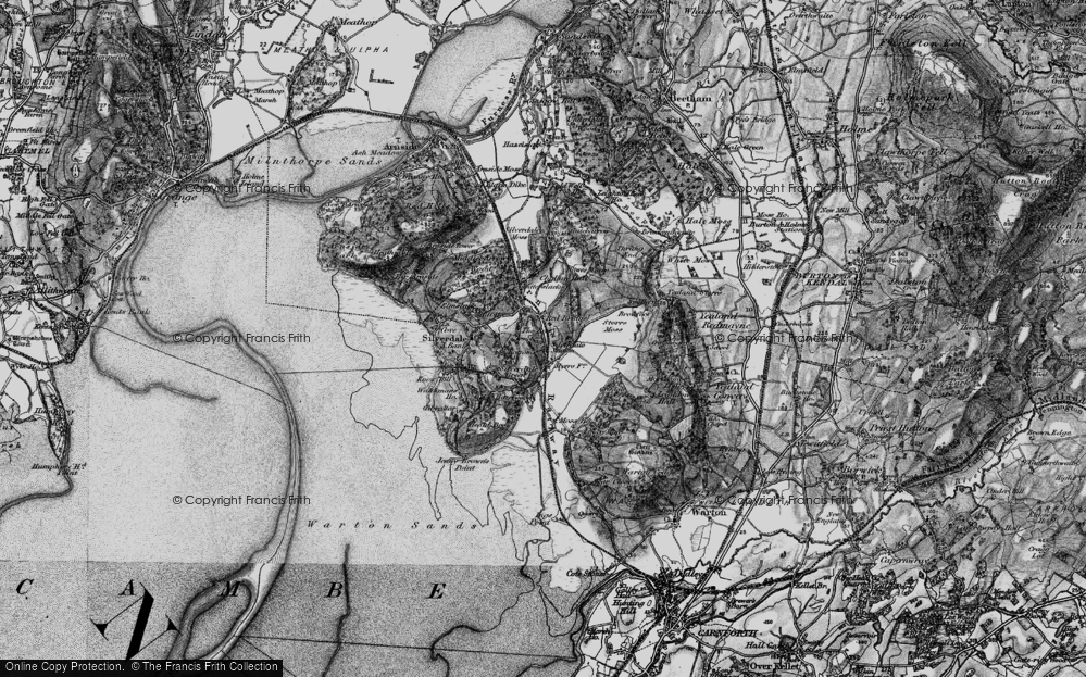 Old Map of Historic Map covering Leighton Moss (Nature Reserve) in 1898