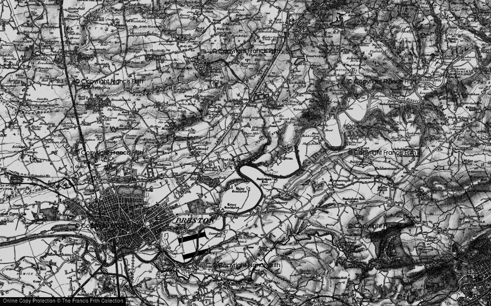 Old Map of Red Scar, 1896 in 1896