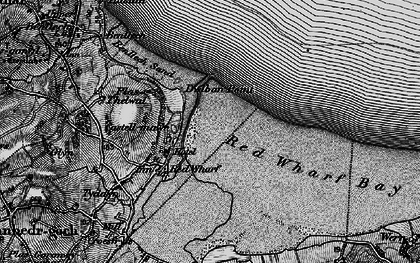 Old map of Red Wharf Bay in 1899
