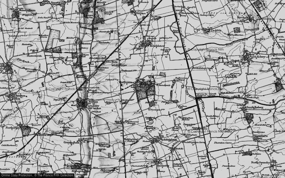 Old Map of Redbourne, 1898 in 1898