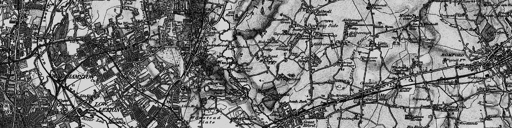 Old map of Redbridge in 1896