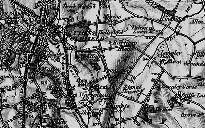 Old map of Reddicap Heath in 1899