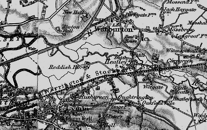 Old map of Reddish in 1896