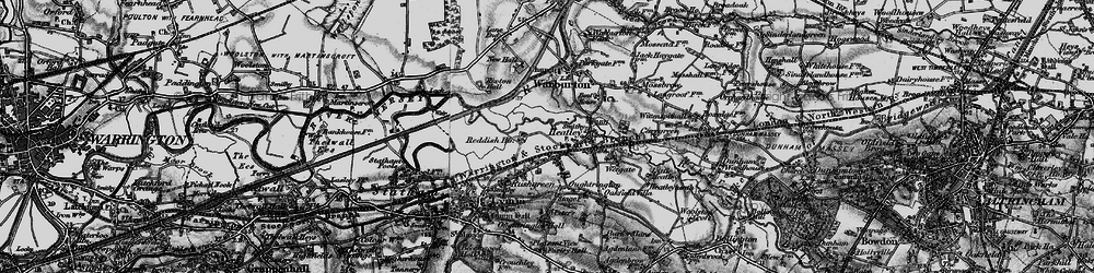 Old map of Reddish in 1896