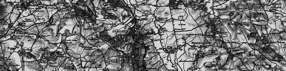 Old map of Redditch in 1898